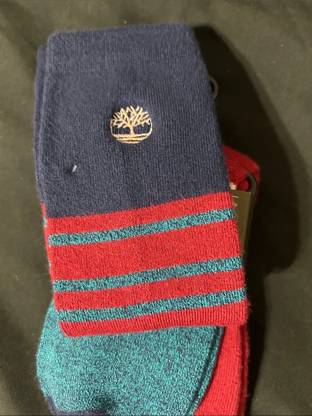 Timberland Women's Cushioned Boot Socks in Red, Teal & Navy (2-Pack)